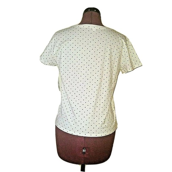 BP Womens Top Size Medium Polka Dot Scoop Neck NWOT - Picture 2 of 6